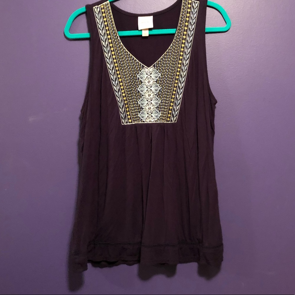 Knox Rose Sleeveless Navy Blue Top